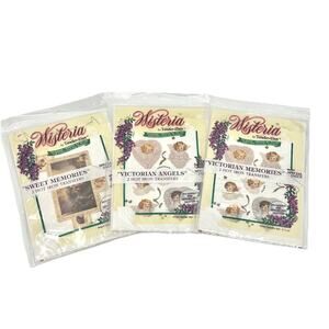 3 Wisteria by Tender-Tees full color iron-on transfers Victorian Angel Cherubs